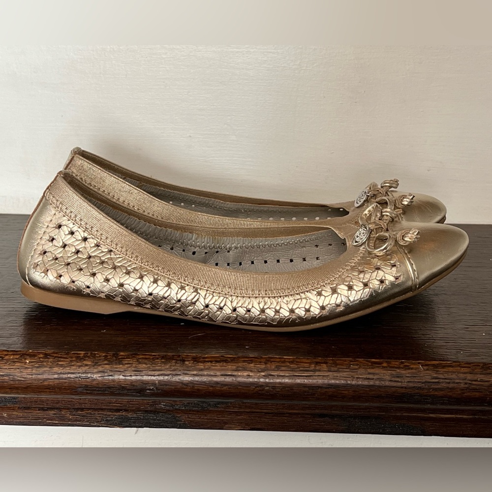 Gold‎ Sperry Ballet Flats 7